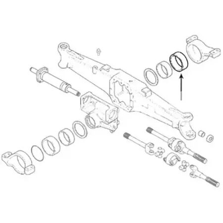 Bague pont avant adaptable Case-IH/Claas / Renault/David Brown/Ford/Massey Ferguson/Mc Cormick/Steyr