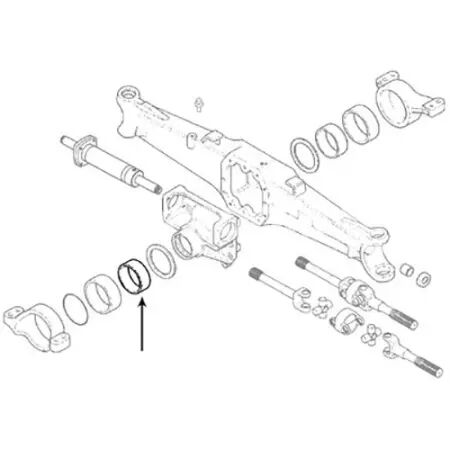 Bague pont avant adaptable Case-IH/Deutz/Ford/Lamborghini/Massey/Ferguson/Mc/Cormick/New/Holland/Same/Steyr