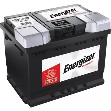 Batterie em63l2 12v 63ah 610a en + a droite Energizer premium