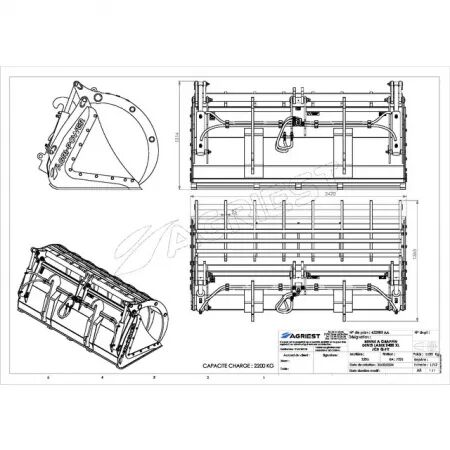 Benne a grappin dents laser 2400 xl jcb q-fit