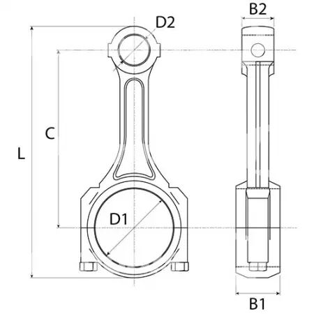 Bielle adaptable pour moteur Deutz