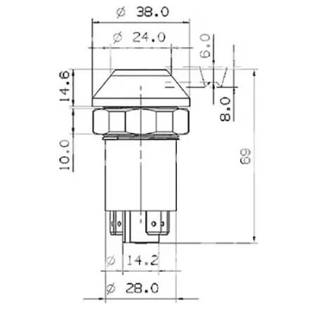 Bouton de 4 roues motrices adaptable Deutz/Fendt