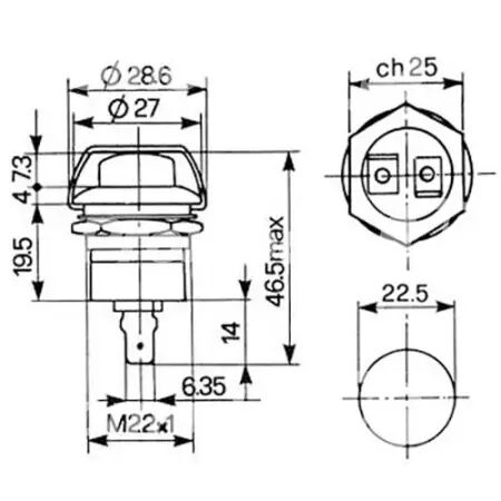 Bouton de démarrage adaptable Case-Ih/Claas/John Deere/Steyr