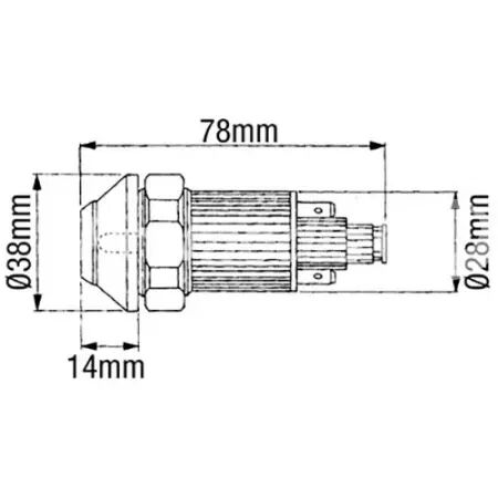 Bouton de feux de stationnement adaptable Deutz/Fendt/Valmet/Valtra