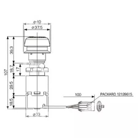 Bouton de prise de force adaptable Case-Ih/Mc Cormick