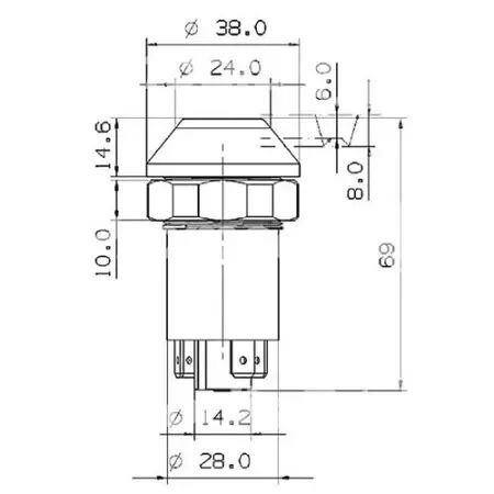 Bouton de relevage adaptable Landini/Massey Ferguson