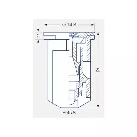 Buse double jet Lechler antidérive IDKT 120 05 marron plastique