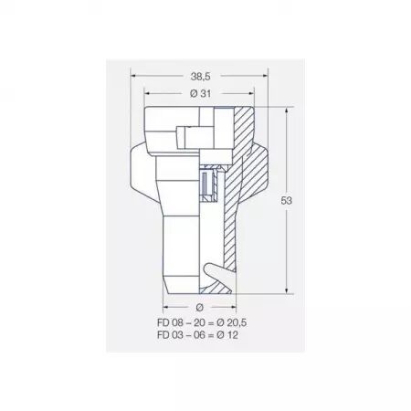 Buse Lechler fertilisation FD 010 bleu plastique