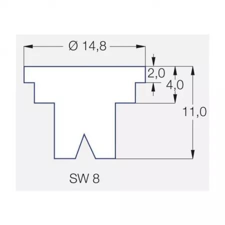 Buse Lechler jet pinceau ST 110 03 bleu laiton