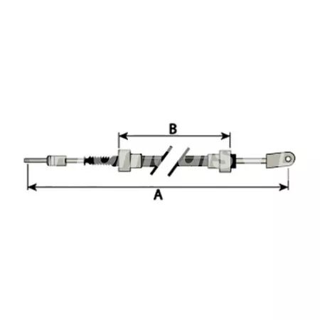 Cable d\'embrayage adaptable Case Ih/Fiat/Ford/New Holland longueur 680mm