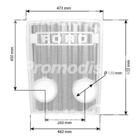 Calandre avant adaptable Ford