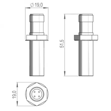 Capteur inductif m12x1x36 sip 150836000