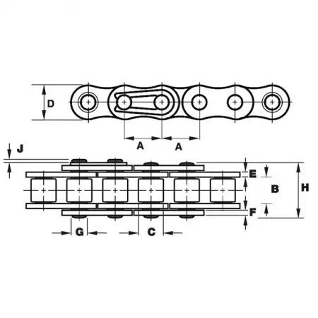 Chaîne eur. 16-b1 25,4 Elite Flexon boite de 5m