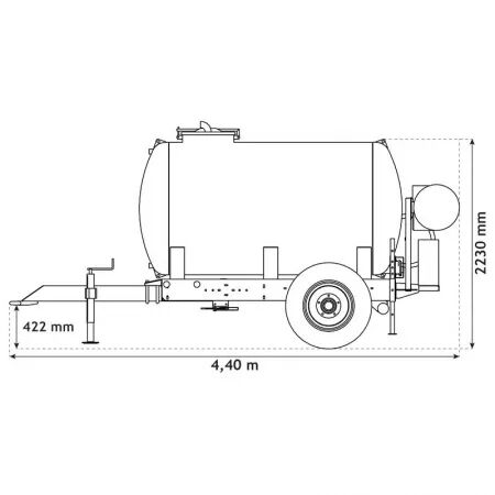 Citerne roulante espaces verts 3200 l