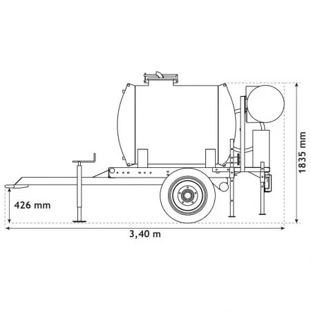 Citerne roulante espaces verts 890 l