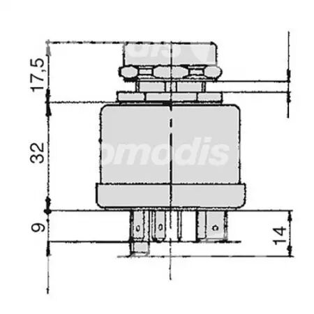 Contacteur de démarrage adaptable Claas/Renault/John Deere