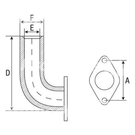 Coude d\'échappement adaptable Claas/Renault