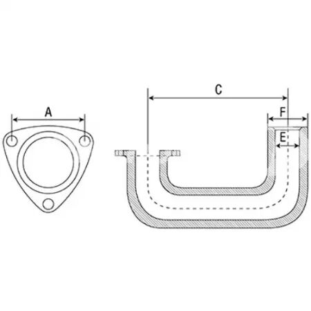 Coude d\'échappement adaptable Landini/Massey Ferguson/ New Holland