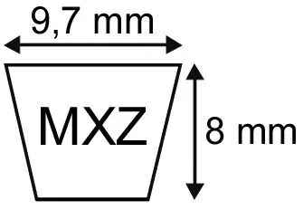 Courroie mx  z22 1/2 - spz 600