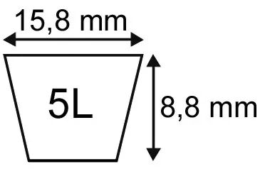 Courroie platinium type 5l44