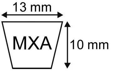 Courroie trapezoidale crantee mx ax29 - xpa757