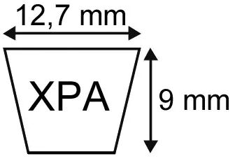 Courroie trapezoidale crantee xpa1750 - 12,7x09x1750 techni-power