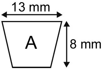 Courroie trapezoidale lisse a70 - 13x8x1800