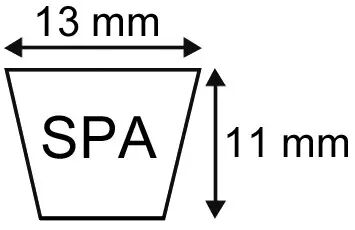Courroie trapezoidale lisse spa2720 - 13x11x2720 techni-power