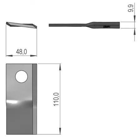 Couteau sip g. 110x48x4 tr19 745032010