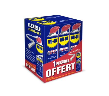 Dégrippant multifonctions pack de 5 x 500ml + 1 x 400ml embout flexible WD 40 offert