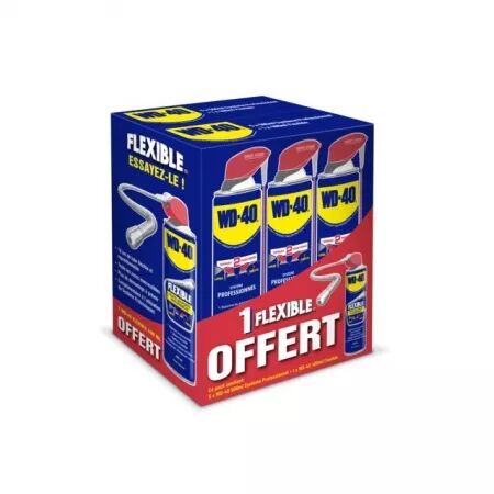 Dégrippant multifonctions pack de 5 x 500ml + 1 x 400ml embout flexible WD 40 offert