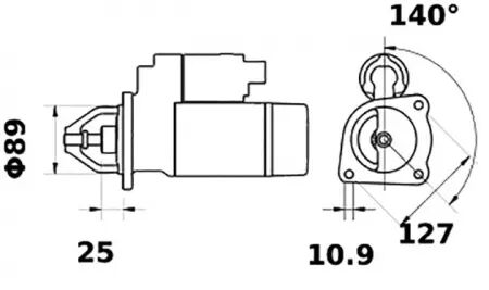 Démarreur 3,1 kw is0705