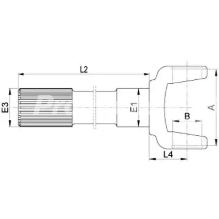 Demi arbre de transmission adaptable Case Ih/Deutz/John Deere