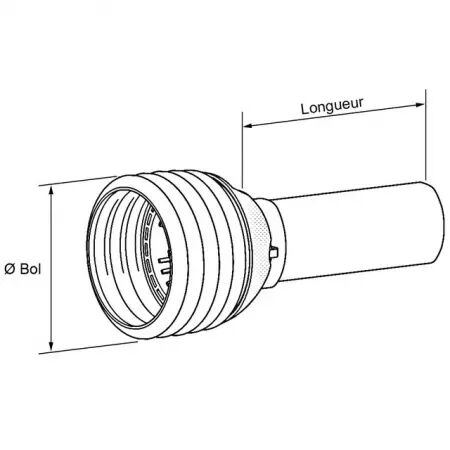 Demi protecteur Walterscheid intérieur SPFH25 lg1500mm gorge 63