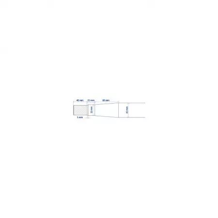 Dent de fourche ø42 longueur 1100m28x1.5 cone long