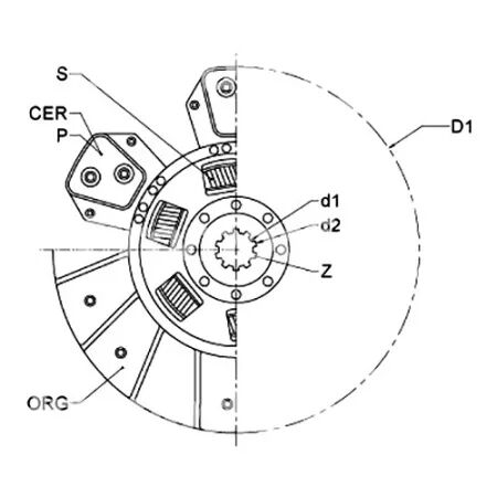 Disque d\'embrayage adaptable Challanger/Massey Ferguson