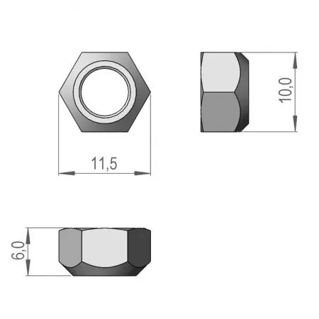 Ecrou m 6-8 zn - iso  7041 sip150275204