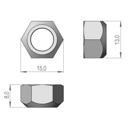 Ecrou m 8-8 zn - iso  7042 sip150275302