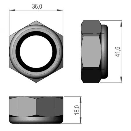 Ecrou m24x2 sip745032160