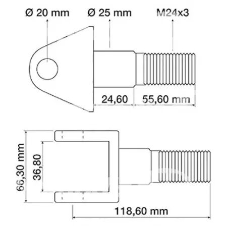 Embout de stabilisateur adaptable Case Ih