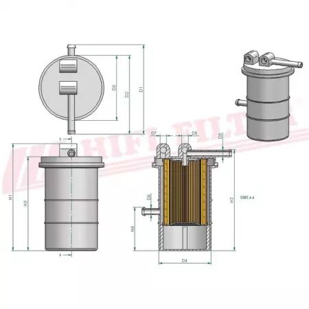 Filtre a gasoil ft 23 v hifi filter