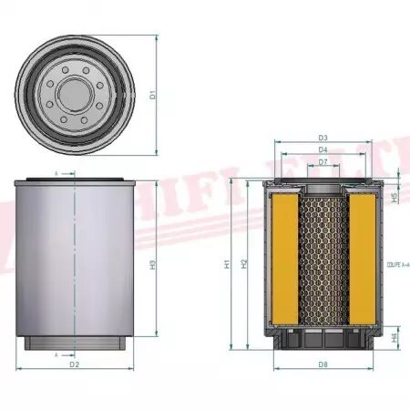 Filtre a gasoil separateur d\'eau sn 909030 hifi filter