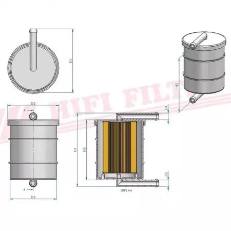 Filtre a gasoil sn 20004 hifi filter