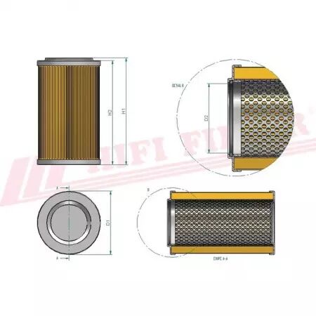 Filtre a gasoil sn 21590 hifi filter