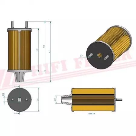 Filtre a gasoil sn 21593 hifi filter