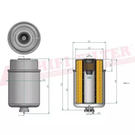 Filtre a gasoil sn 70125 hifi filter