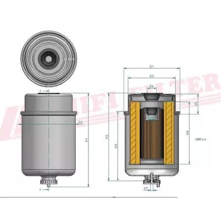 Filtre a gasoil sn 70208 hifi filter