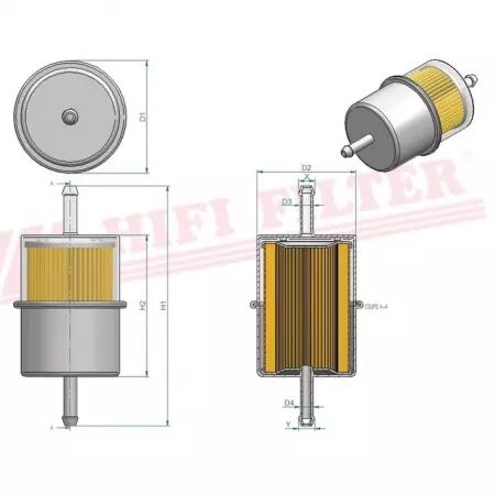 Filtre a gasoil sn 70232 hifi filter