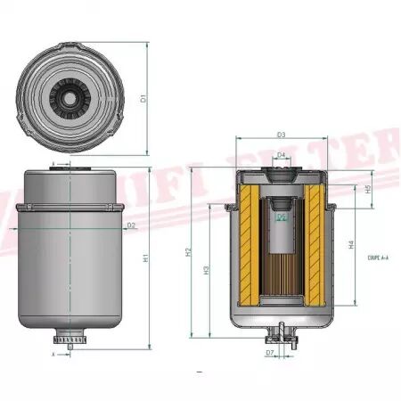 Filtre a gasoil sn 70233 hifi filter