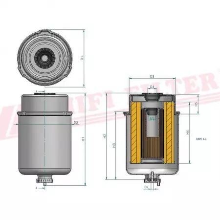 Filtre a gasoil sn 70263 hifi filter